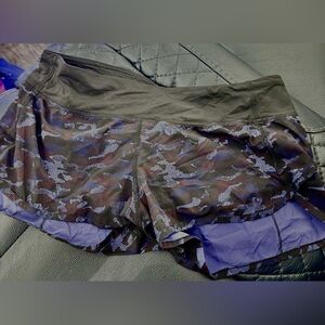 lululemon athletica Camo Athletic Shorts - Black and Blue camo